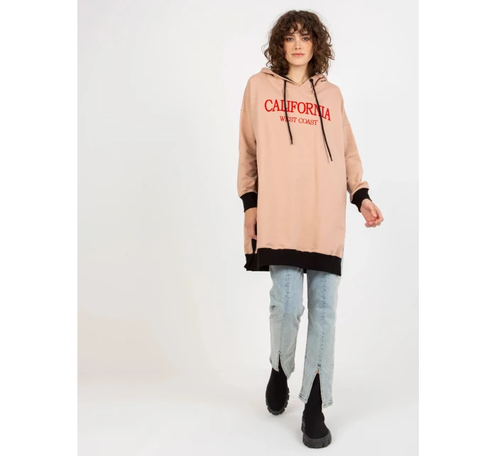 Dlouhá mikina VI BL 327.70P hnědá - FPrice