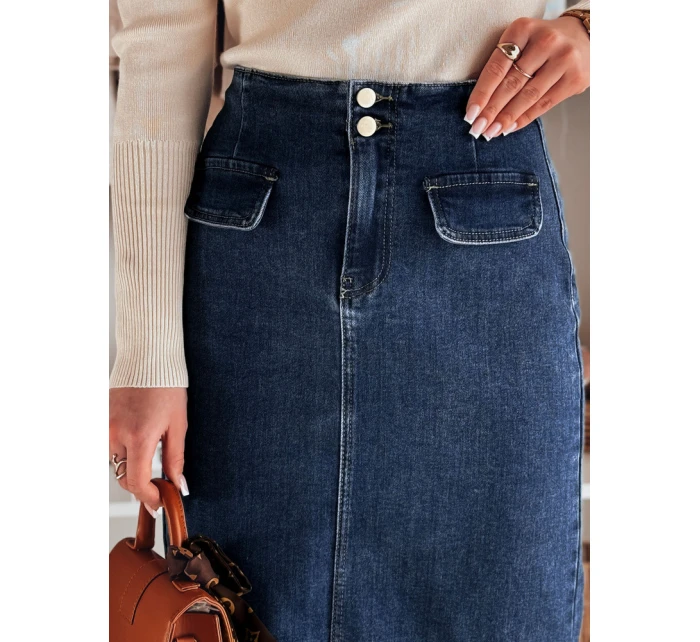 Dámská džínová maxi sukně s rozparkem BLUEVIC modrá FashionStreet CY0486