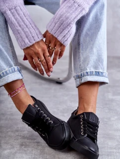 Dámské tenisky Kožené Big Star model 21594380 Černá - Big Star Shoes