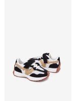 Dětské tenisky na suchý zip bílou-černé Tezzu Dětské tenisky na suchý zip bílou-černé Tezzu