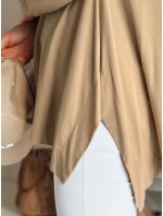 Dámská máslová halenka oversize s přívěskem COMFILA tmavě hnědá FashionStreet RY2789