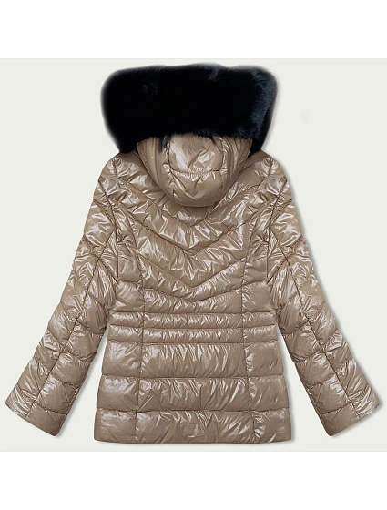 Béžová dámská prošívaná zimní bunda model 21246561 - MELYA MELODY