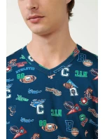 Vamp - Pánská noční košile s potiskem 21616 - Vamp Vamp - Pánská noční košile s potiskem 21616 - Vamp