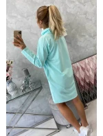 Mátové šaty s kravatou