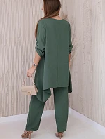 Sada halenky + kalhot s přívěskem tmavá khaki