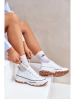 Nízké Dámské Tenisky Na Platformě Bílé model 21683102 - EVENTO Nízké Dámské Tenisky Na Platformě Bílé model 21683102 - EVENTO