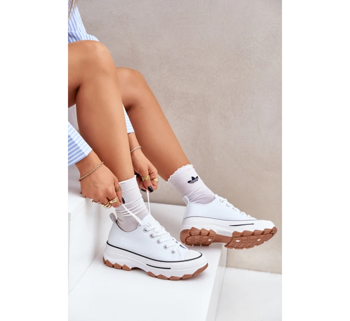 Nízké Dámské Tenisky Na Platformě Bílé model 21683102 - EVENTO Nízké Dámské Tenisky Na Platformě Bílé model 21683102 - EVENTO