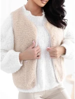 Kamizelka CS KZ model 21937170 jasny beżowy - FPrice Kamizelka CS KZ model 21937170 jasny beżowy - FPrice