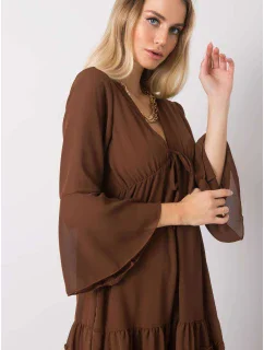 Sukienka DHJ SK model 20473535 brązowy - FPrice