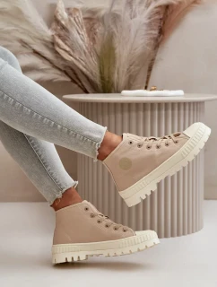 Dámské Tenisky S Vysokým Kotníkem Big Star Béžové