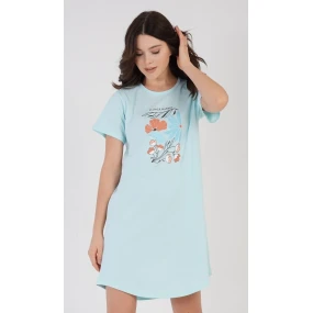 Dámská noční košile s krátkým rukávem Botanical