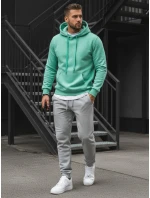 Pánská mikina s kapucí mint FashionStreet BX4946