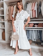 SUNNI LOVE lněné maxi šaty bílé FashionStreet EY2608