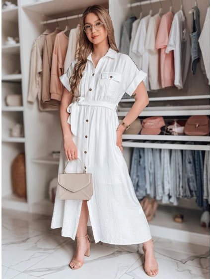 SUNNI LOVE lněné maxi šaty bílé FashionStreet EY2608