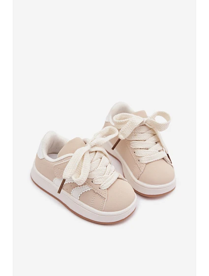 Dětské Sportovní Sneakers na suchý zip z umělé kůže Béžové Zoya Dětské Sportovní Sneakers na suchý zip z umělé kůže Béžové Zoya
