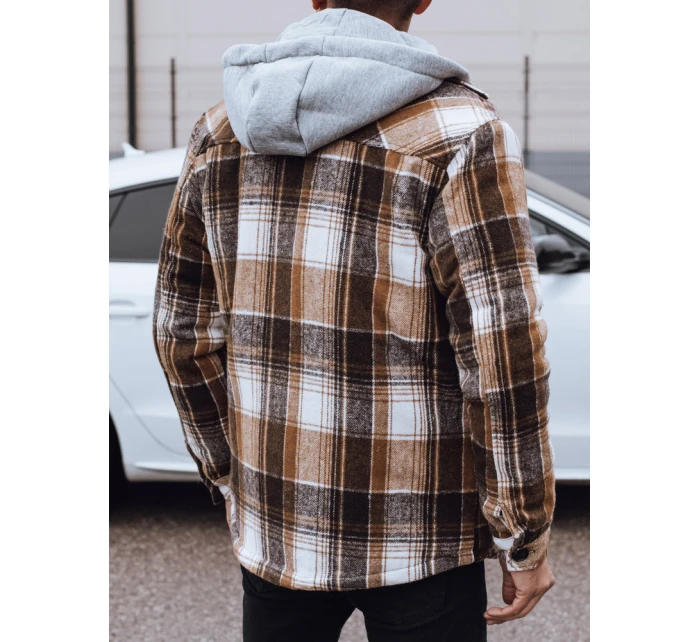 FashionStreet béžová pánská bunda s kapucí TX4960