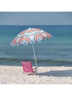 PLÁŽOVÝ A ZAHRADNÍ SLUNEČNÍK 160 CM PRUHOVANÝ MODRÝ A RŮŽOVÝ PLÁŽOVÝ A ZAHRADNÍ SLUNEČNÍK 160 CM PRUHOVANÝ MODRÝ A RŮŽOVÝ