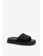 Dámské Žabky Na Platformě Big Star NN274772 Černé Dámské Žabky Na Platformě Big Star NN274772 Černé