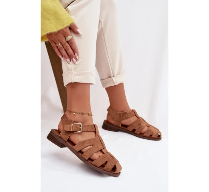 Dámské sandály s Zlatým přezkou Camel model 21937607 - Boto