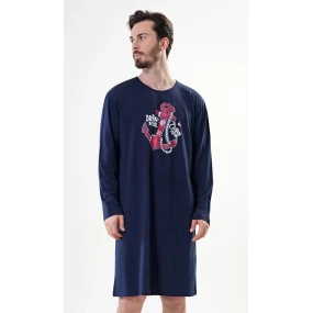 Pánská noční košile s dlouhým rukávem Kotva Pánská noční košile s dlouhým rukávem Kotva