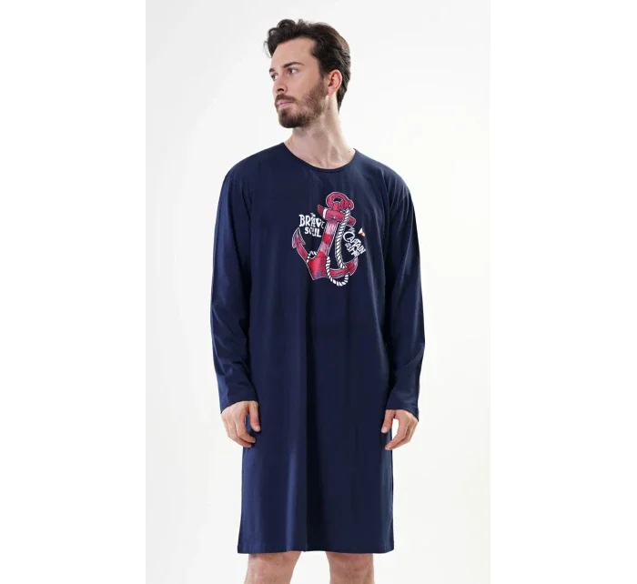 Pánská noční košile s dlouhým rukávem Kotva Pánská noční košile s dlouhým rukávem Kotva