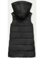 Černo-světle béžová dlouhá dámská vesta (V772G) Černo-světle béžová dlouhá dámská vesta (V772G)