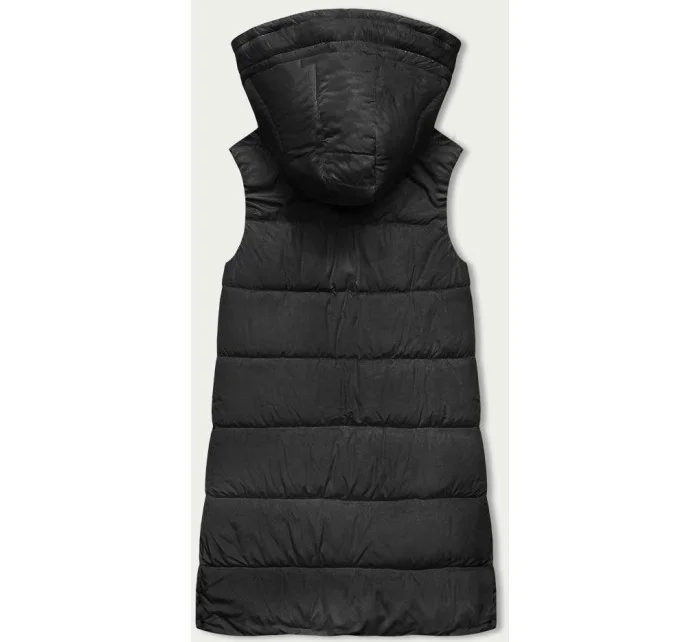 Černo-světle béžová dlouhá dámská vesta (V772G) Černo-světle béžová dlouhá dámská vesta (V772G)