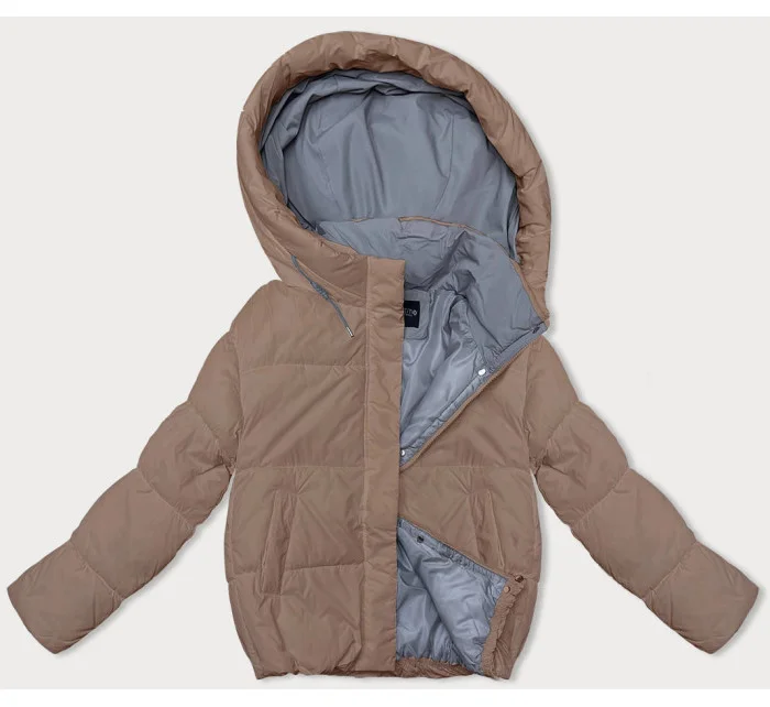 Tmavě béžová dámská sportovní bunda model 21246357 - Miss TiTi