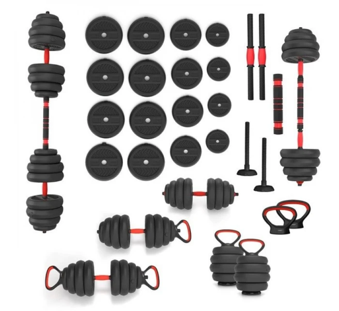 HMS SGN140 sada závaží 6v1 (činka, činky a kettlebell) 40 kg HMS SGN140 sada závaží 6v1 (činka, činky a kettlebell) 40 kg