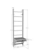 DŘEVĚNÝ ŽEBŘÍK S LAVIČKOU 112