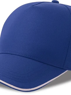 Atlantis Headwear Recy Five Piping 5 panelová sandwich kšiltovka 33.0282 royal/white