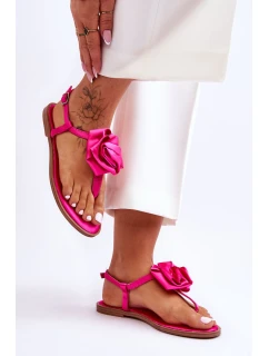 Dámské žabky s látkou Rose Fuchsie Carisma