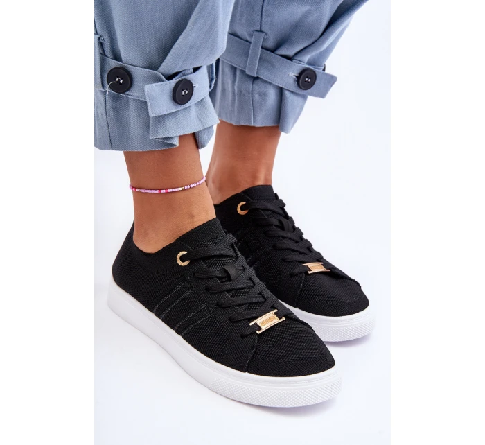 Dámské šněrovací tenisky černé Etna Dámské šněrovací tenisky černé Etna