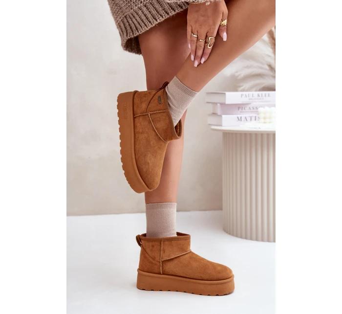 Nízké Sněhule Na Platformě Big Star model 21676190 Camel - Big Star Shoes Nízké Sněhule Na Platformě Big Star model 21676190 Camel - Big Star Shoes