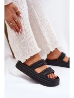 Pěnové Lehká Dámské Pantofle Na Platformě S.Barski ZK51-001 Černé