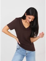 T shirt RV TS model 21889030 ciemny brązowy - FPrice T shirt RV TS model 21889030 ciemny brązowy - FPrice