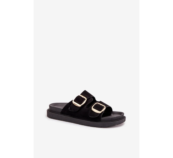 Dámské pantofle 222-2 Černá - Queen Vivi Dámské pantofle 222-2 Černá - Queen Vivi