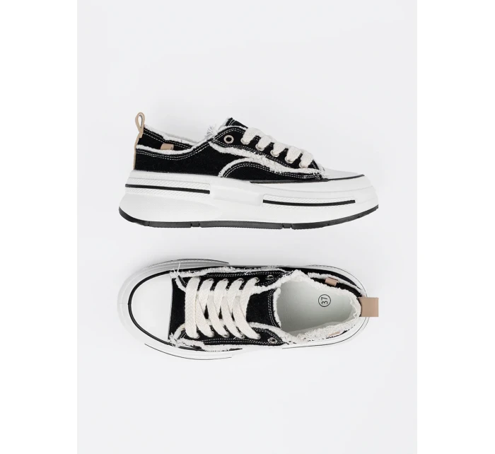 Luxusní tenisky černé dámské platforma Luxusní tenisky černé dámské platforma