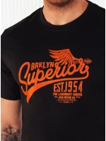 Pánské tričko s potiskem černé FashionStreet RX5366