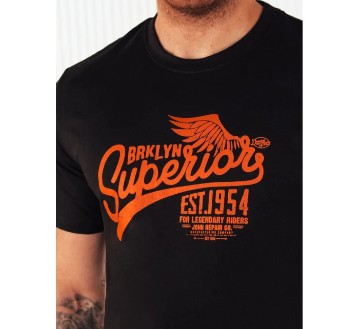 Pánské tričko s potiskem černé FashionStreet RX5366