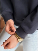 Dámská oversize mikina s potiskem GOOSHY navy blue FashionStreet BY1428