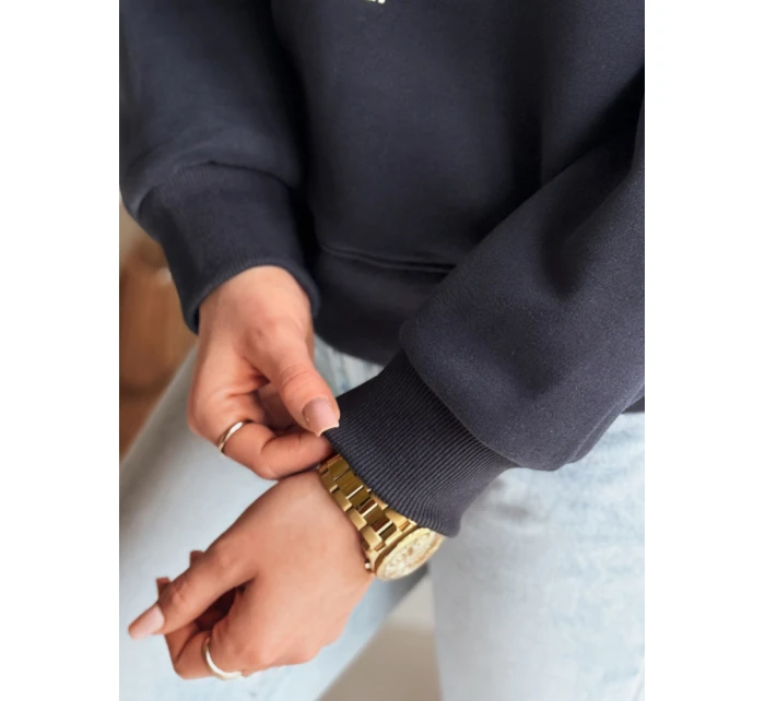 Dámská oversize mikina s potiskem GOOSHY navy blue FashionStreet BY1428