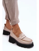 Dámské kožené mokasíny D&A model 21636749 béžové - S.Barski