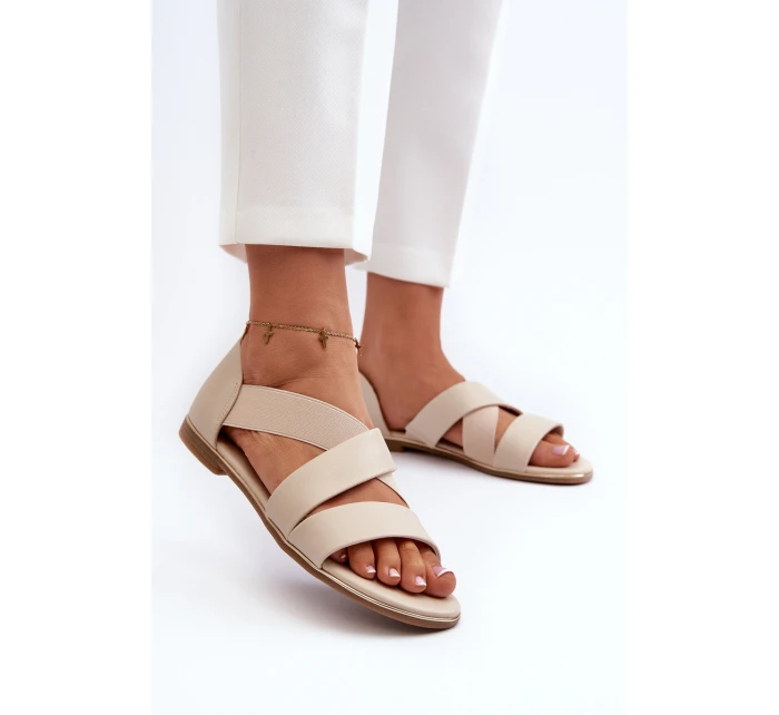 Kožené sandály se béžové model 21657960 - EVENTO Kožené sandály se béžové model 21657960 - EVENTO