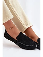 Dámské mokasiny z přírodního semiše Big Star model 22069376 Černé - Big Star Shoes