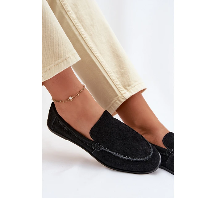 Dámské mokasiny z přírodního semiše Big Star model 22069376 Černé - Big Star Shoes