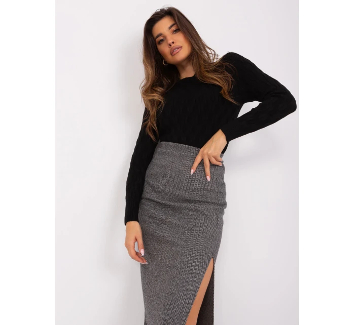 Sukně LK SD 509400.87P šedá černá