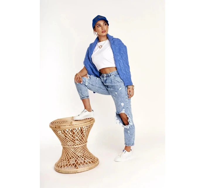 Dámské módní tenisky Big Star - bílá/tmavě modrá Dámské módní tenisky Big Star - bílá/tmavě modrá