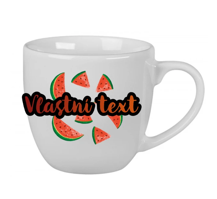 Personalizovaný keramický hrnek 400 ml s ovocem a textem Personalizovaný keramický hrnek 400 ml s ovocem a textem