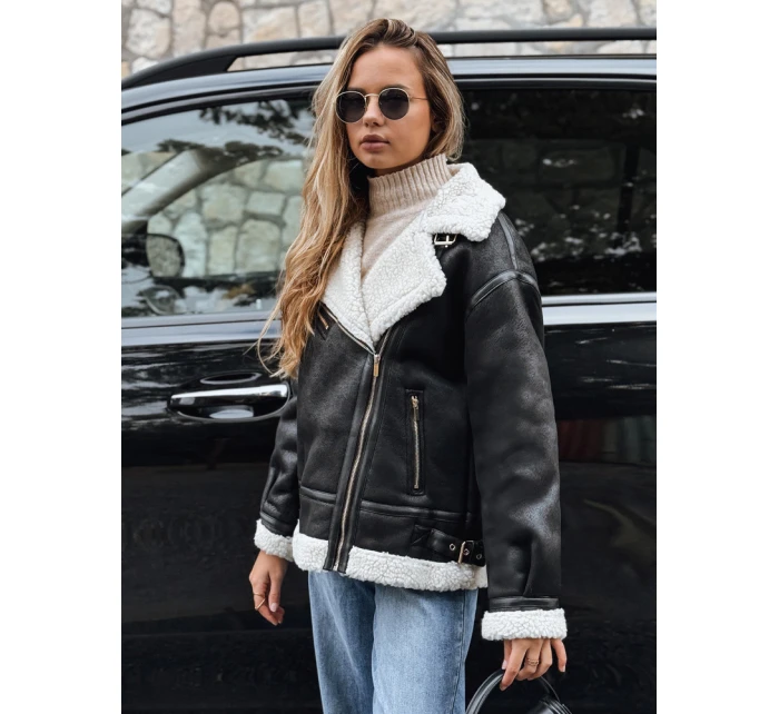 Dámská bunda ramones s ovčí kůží černá Dstreet model 21993143 - FashionStreet